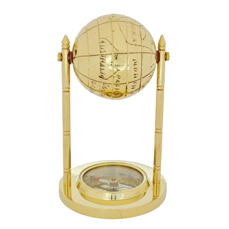 Decorative Brass Globe with Compass MX1160