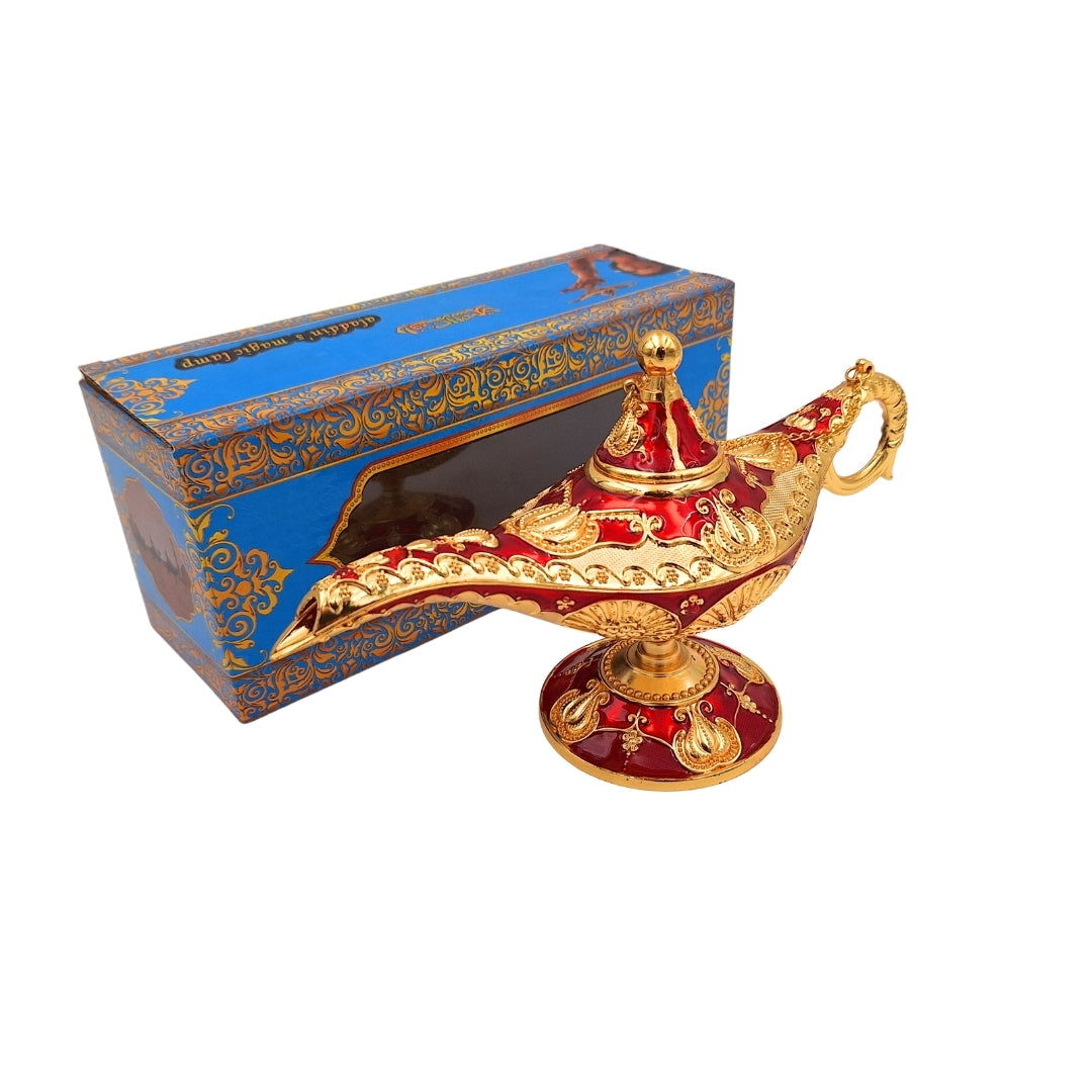 Aladdin Lamp LAR with beautiful gold decorations, 22 x 7 x 11 cm