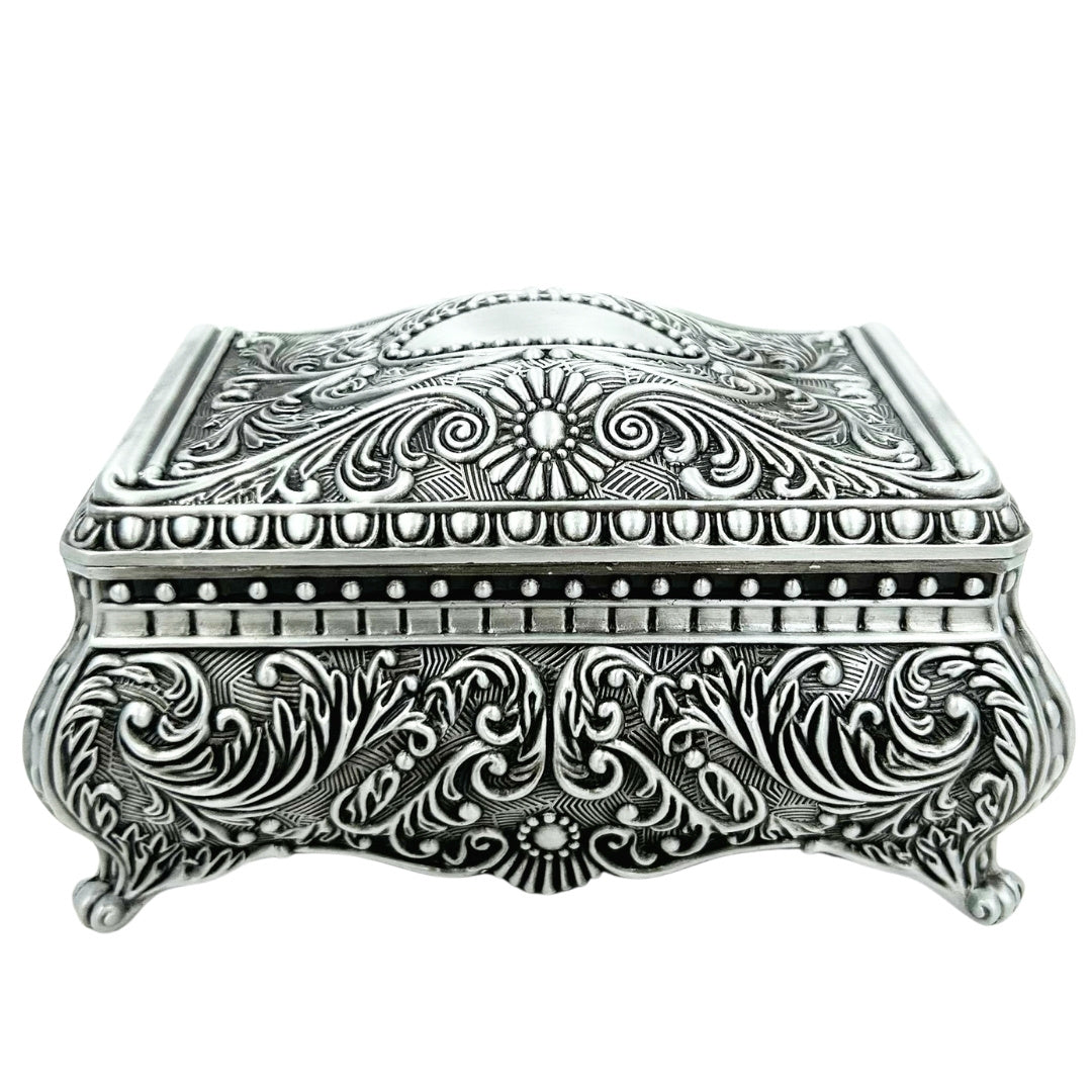 Silver Metal Jewelry Box – 20-74M