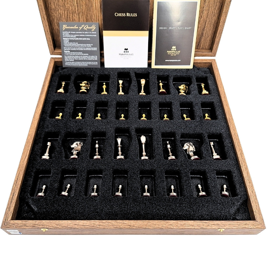 Exclusive, Large Classic Staunton Metal Chess Set - 36x36 cm - S34