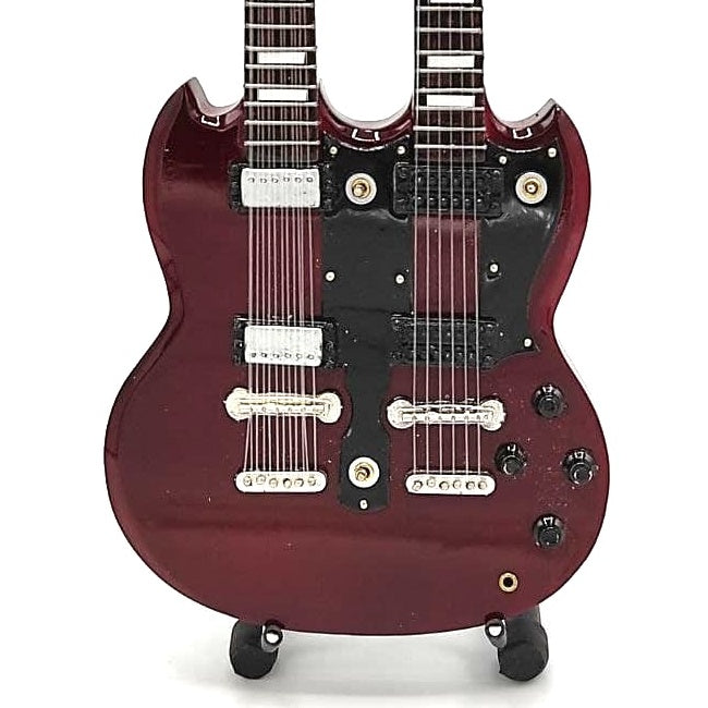 Mini guitar in the style of Led Zeppelin - Jimmy Page - Double Neck MGT-2059