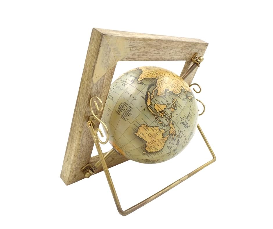 Decorative Globe in a Wooden Frame GLB-40