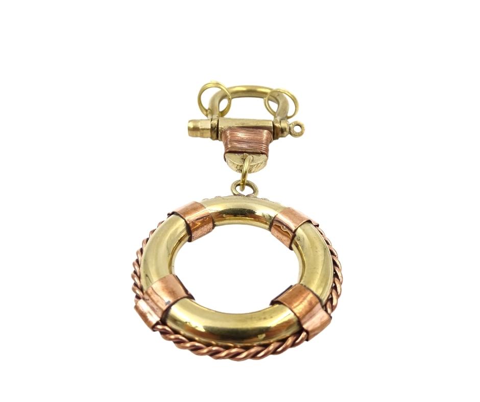 Life Buoy Keychain BN-2158 in a Wooden Box