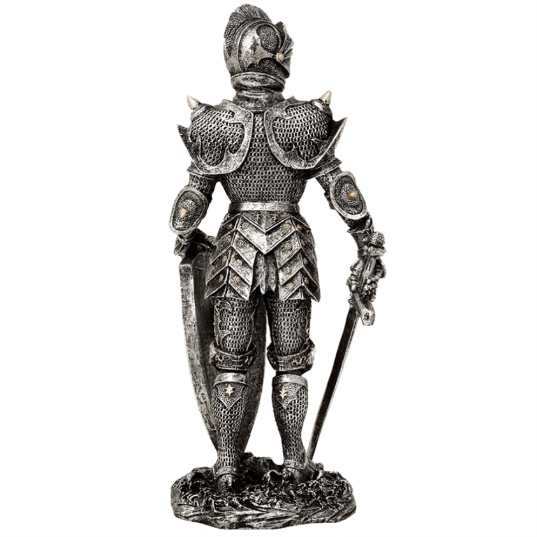 Decorative Figurine: Knight in Silver Armor Height 30 cm - MC-23053
