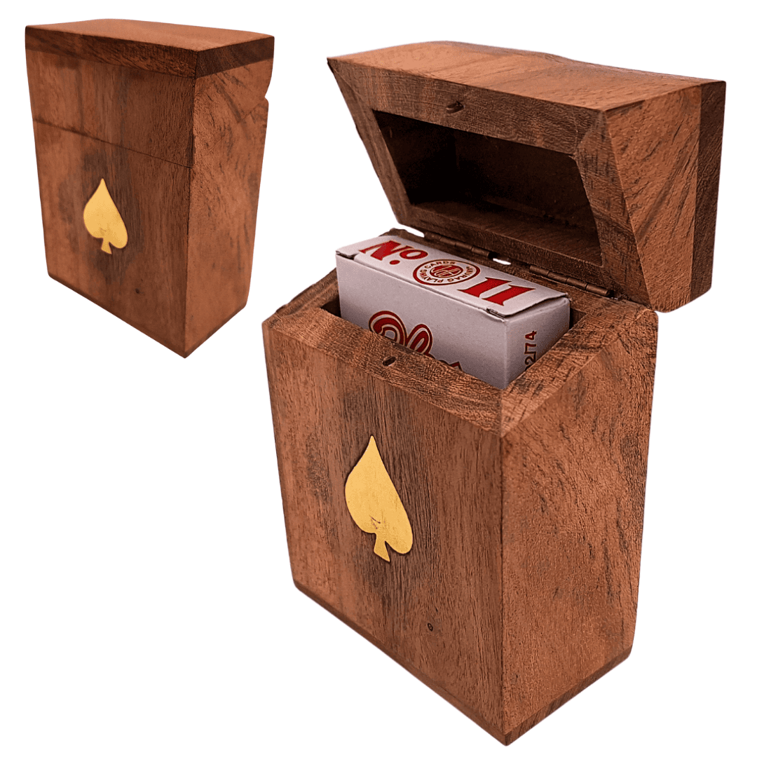 Deck of Cards in a Wooden Box - DNU-2985