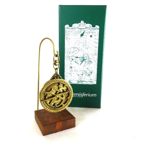 Astrolabe - miniature H81 on a wooden base