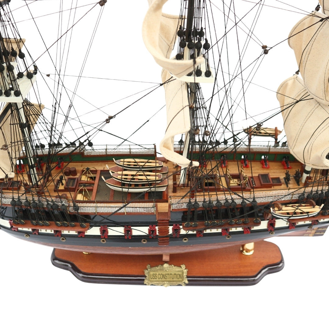 Exclusive Large 100cm USS Constitution sailing ship model with the option of personalization by engraving