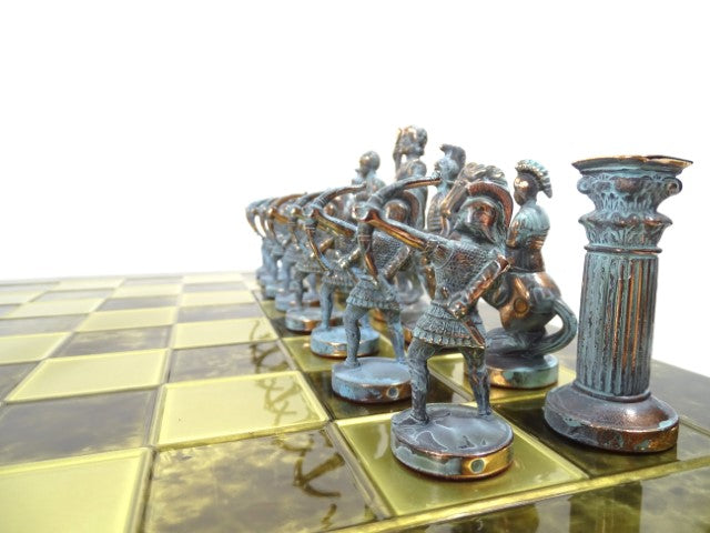 Large Brass Chess Set Archers 44x44cm - Luxury Gift - S10BBRO