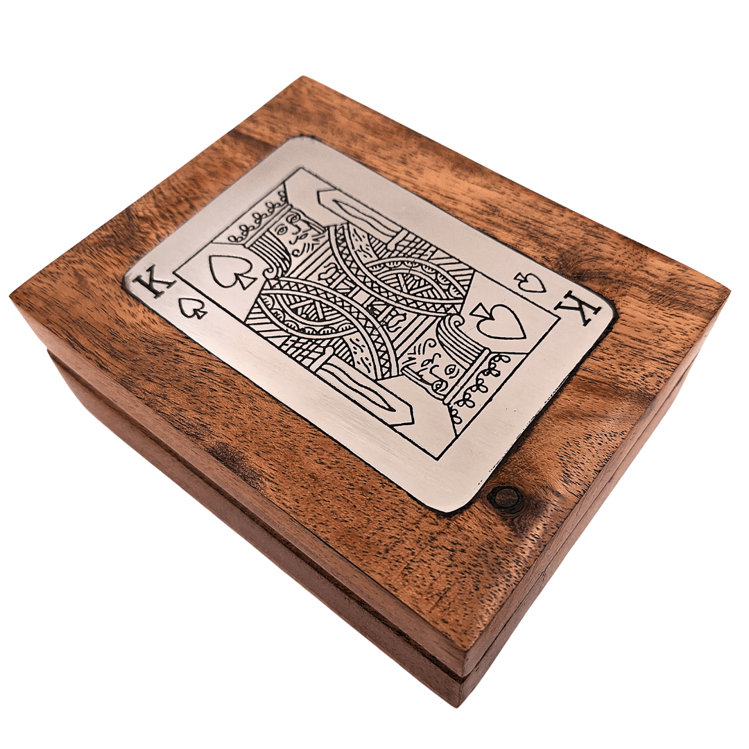 Deck of Cards in a Decorative Wooden Box - DNU-3025