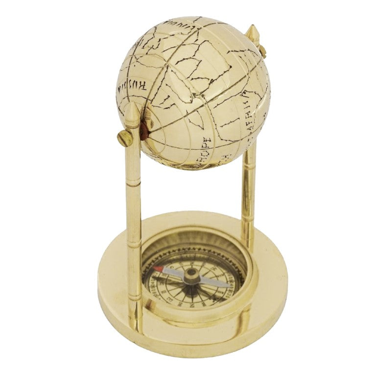 Decorative Brass Globe with Compass MX1160