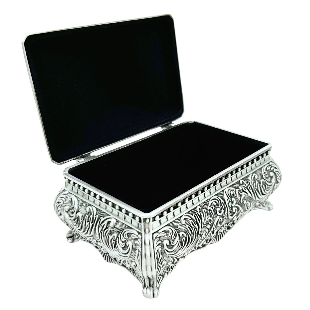Silver Metal Jewelry Box – 20-74M