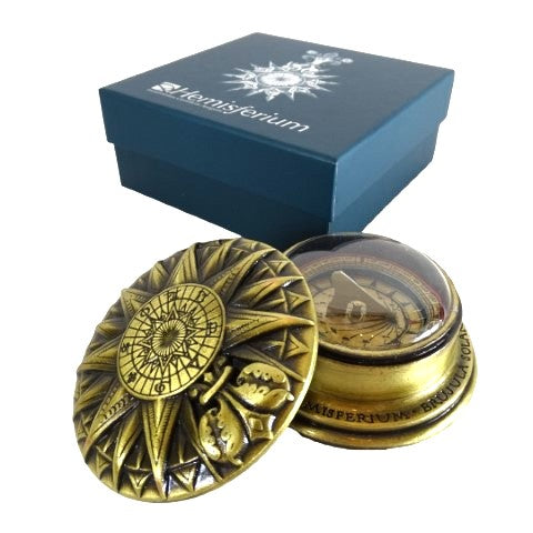 Brass solar compass - Renaissance replica - H40