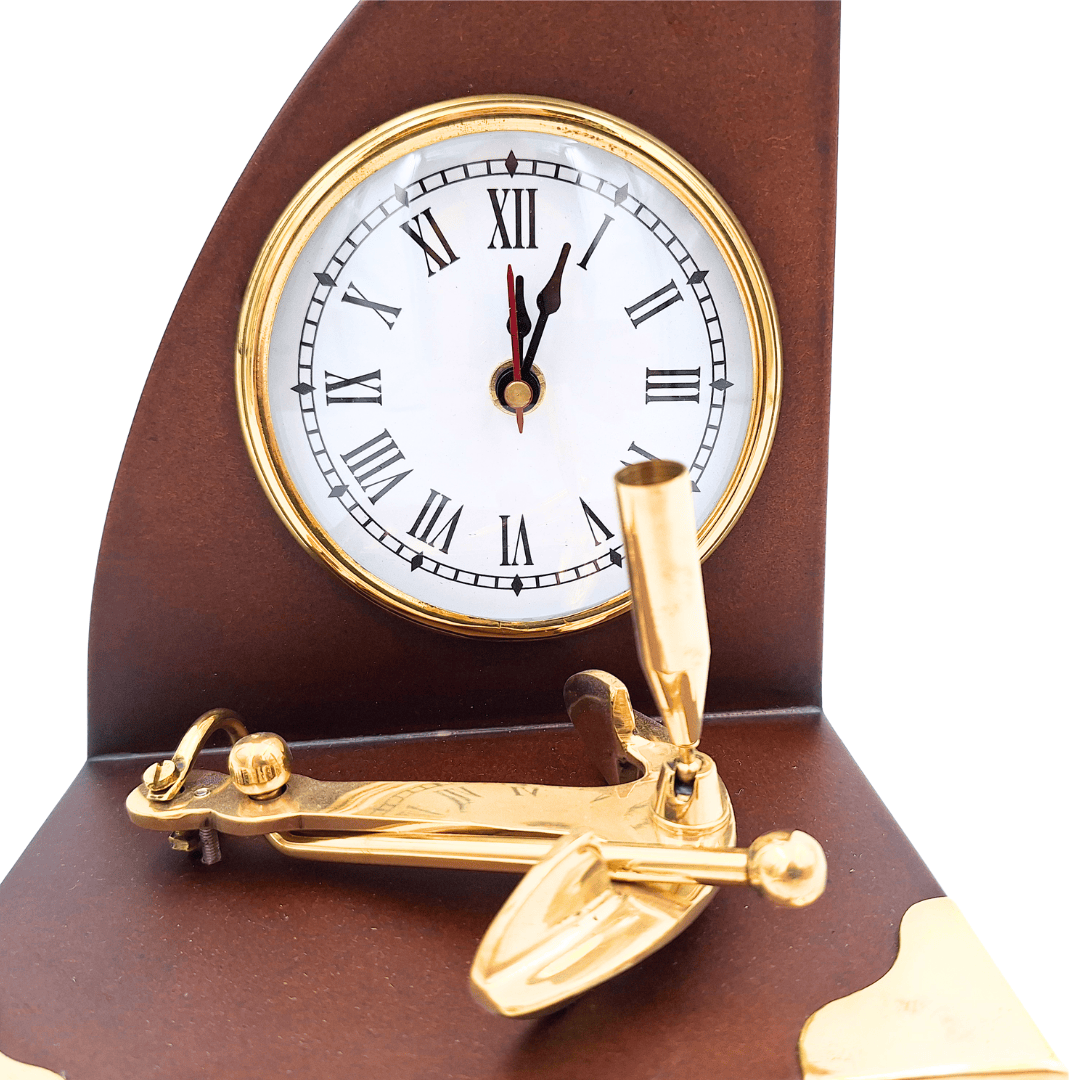 Nautical Desk Set: Clock and Pen Holder - Yacht – TC025