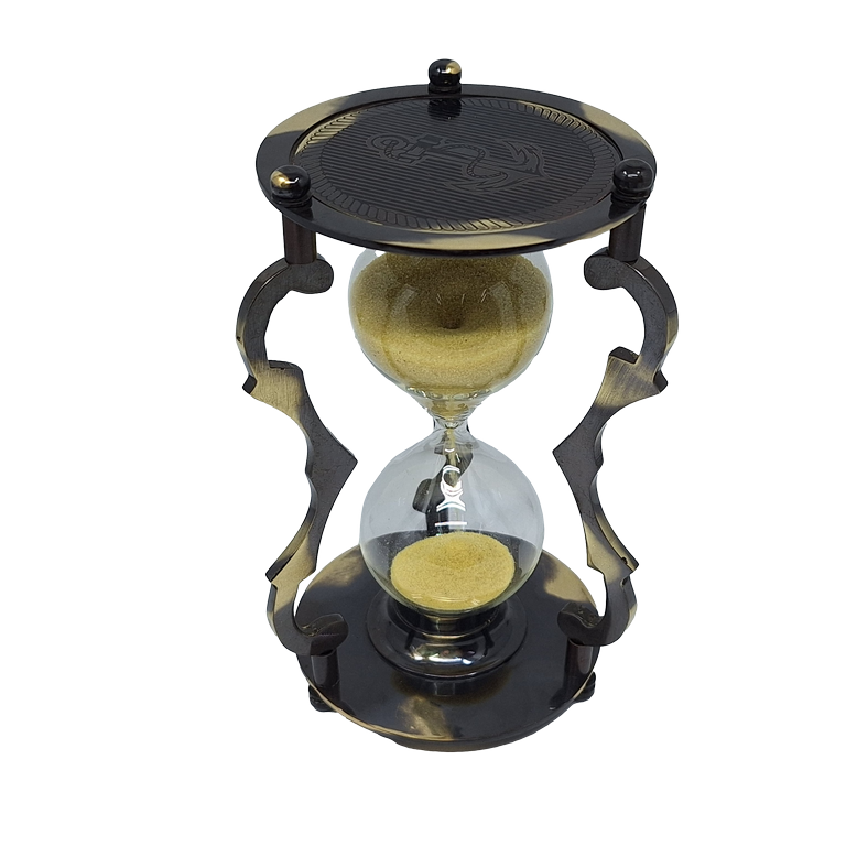 Elegant Decorative Brass Hourglass 5 min - NC2677