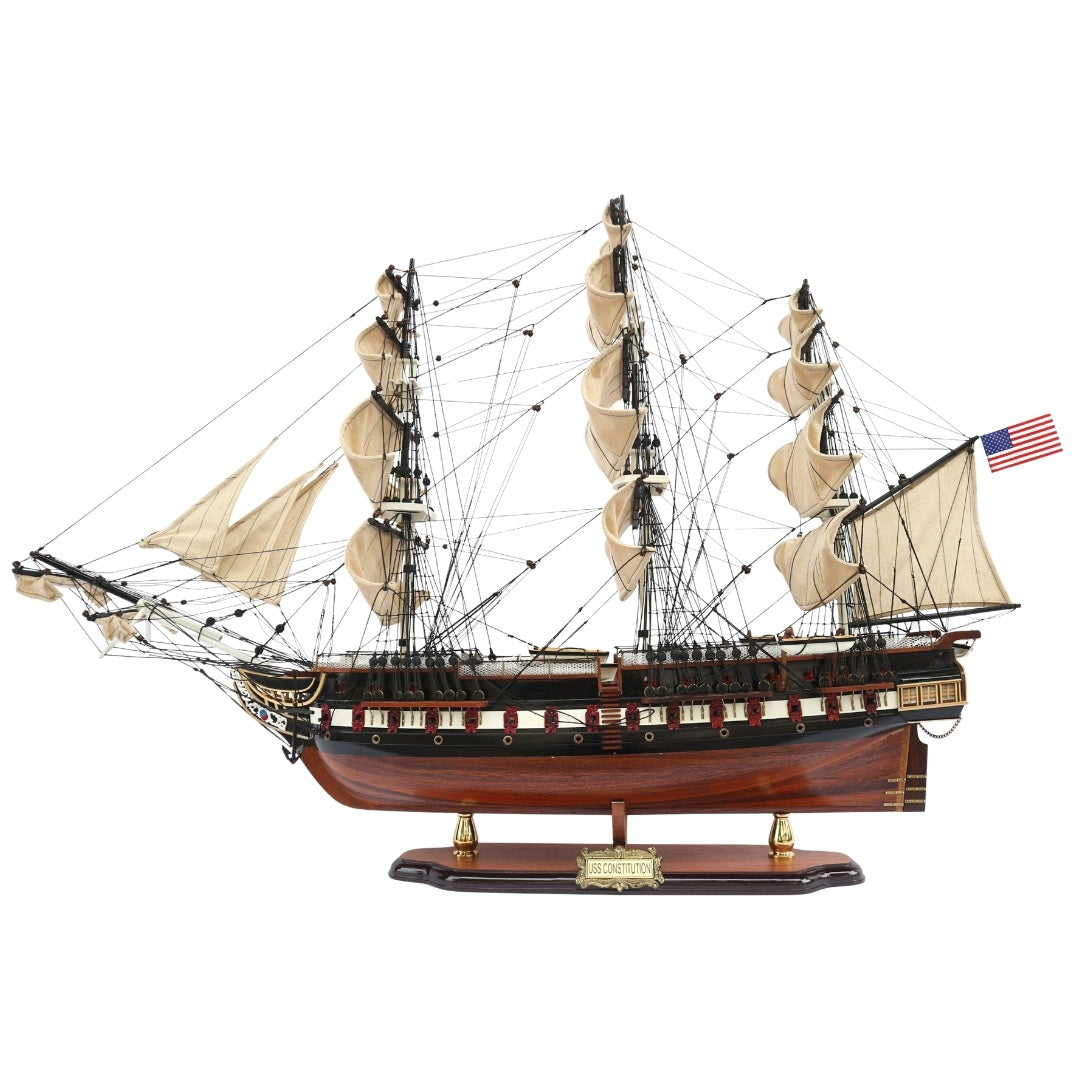 Exclusive Large 100cm USS Constitution sailing ship model with the option of personalization by engraving