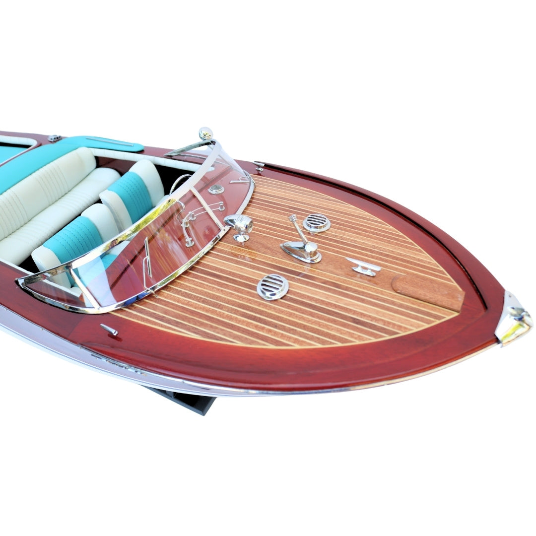 Exclusive Reeva Aquarama Motorboat Model 87cm - Large Wooden Model of a Classic Italian Motorboat – 4P-90