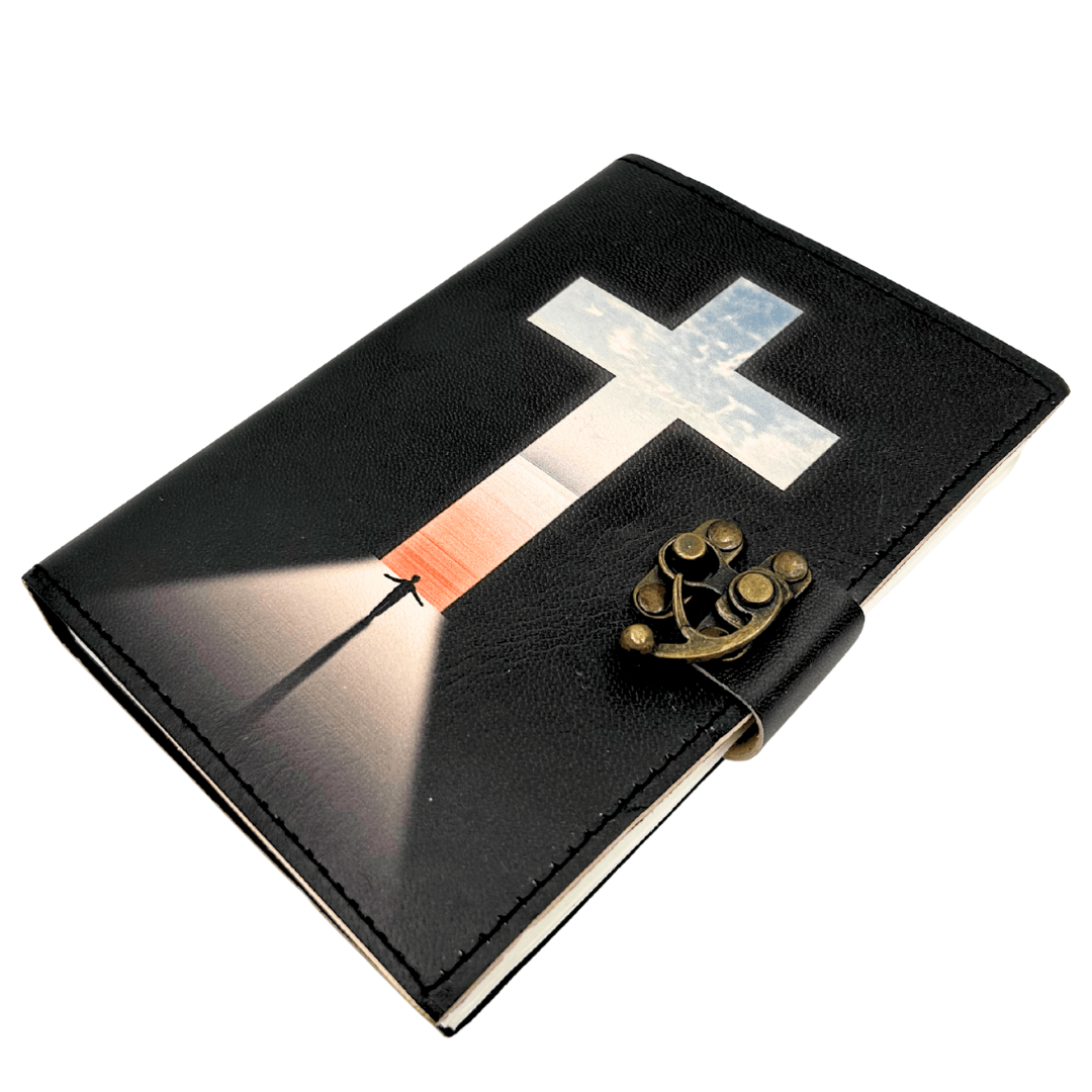 Leather Notebook Religious Cross - 200 pages - AH15