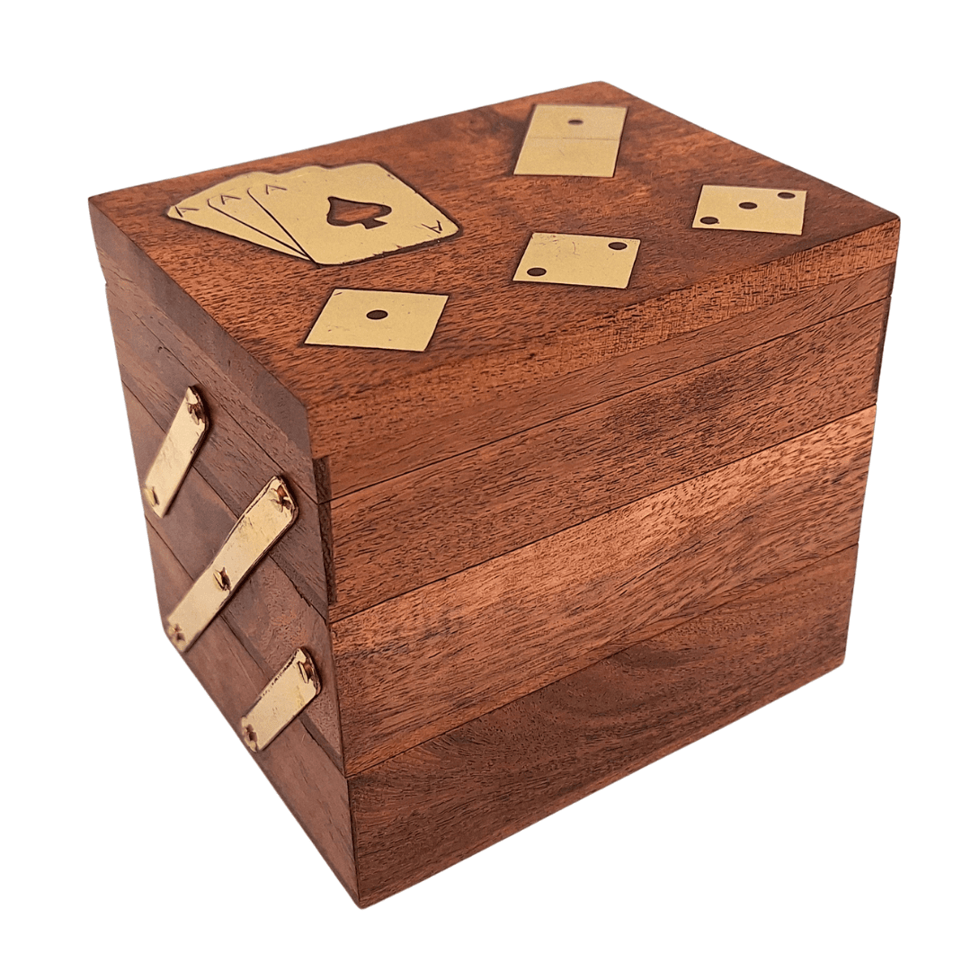 Elegant 3-in-1 Game Set - Cards Dice Dominoes - DNU-101