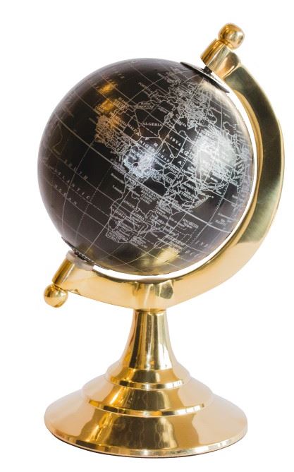 Decorative Globe Black & Gold – MMG004S