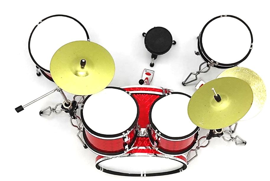 Red mini drum set MDR-0121, scale 1:5