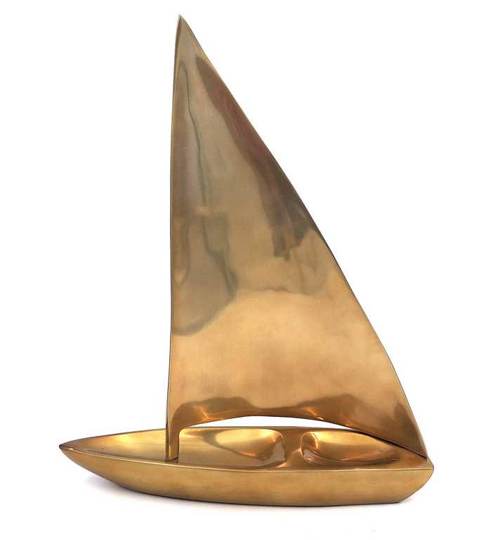 Large sailboat model - aluminum - 39 x 30cm - N-3045