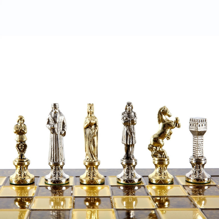 Large Exclusive Chess Set – 36x36 cm – Gold and Silver - Renaissance S9BRGS