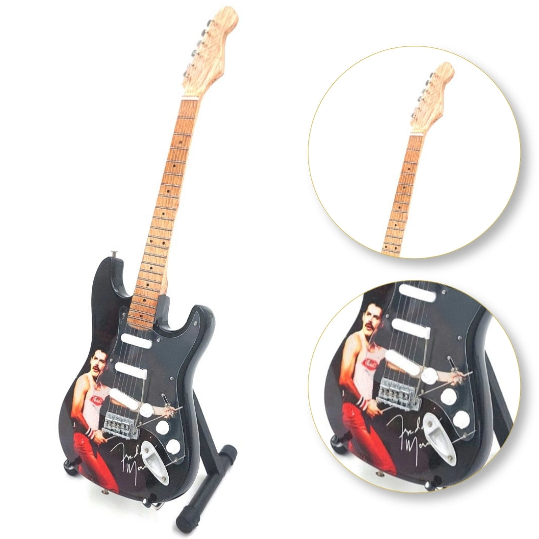 Mini Collectible Guitar Rock Heroes Series Freddie Mercury Queen - MGT-8617