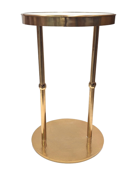 Gold Glamour Metal Table with Clock – Beautiful Decoration – 1056A