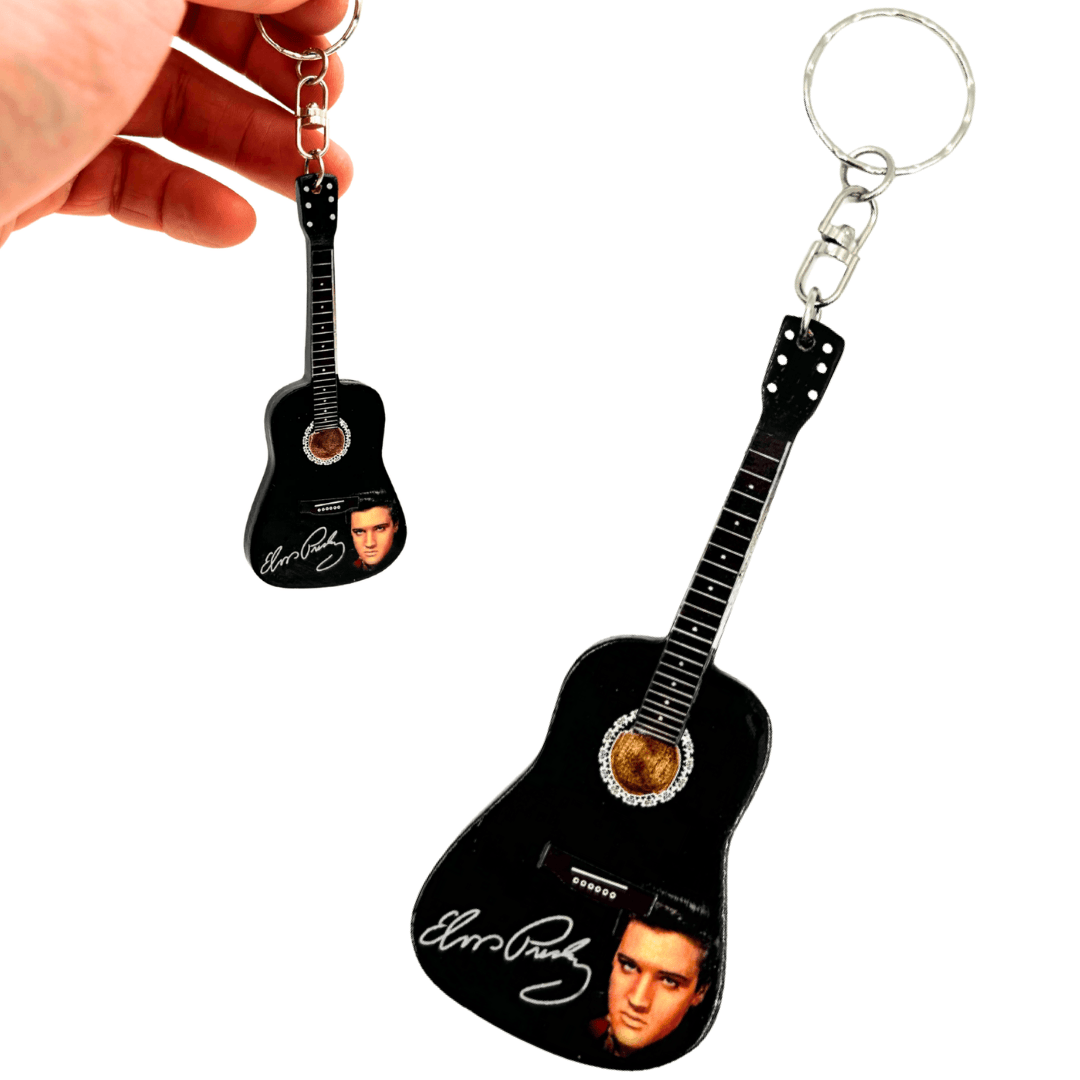 Elvis Presley Tribute-style Guitar Keychain - EGK-1389
