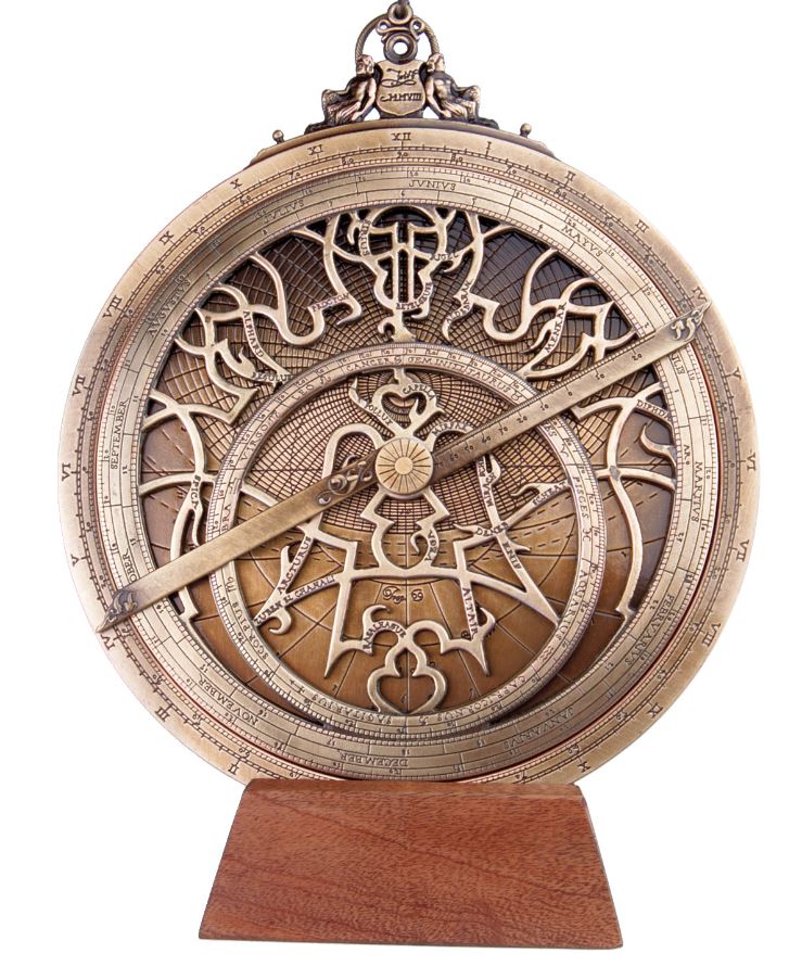 Large European astrolabe - diameter 20 cm - Premium gift for an astronomer or sailor - H35