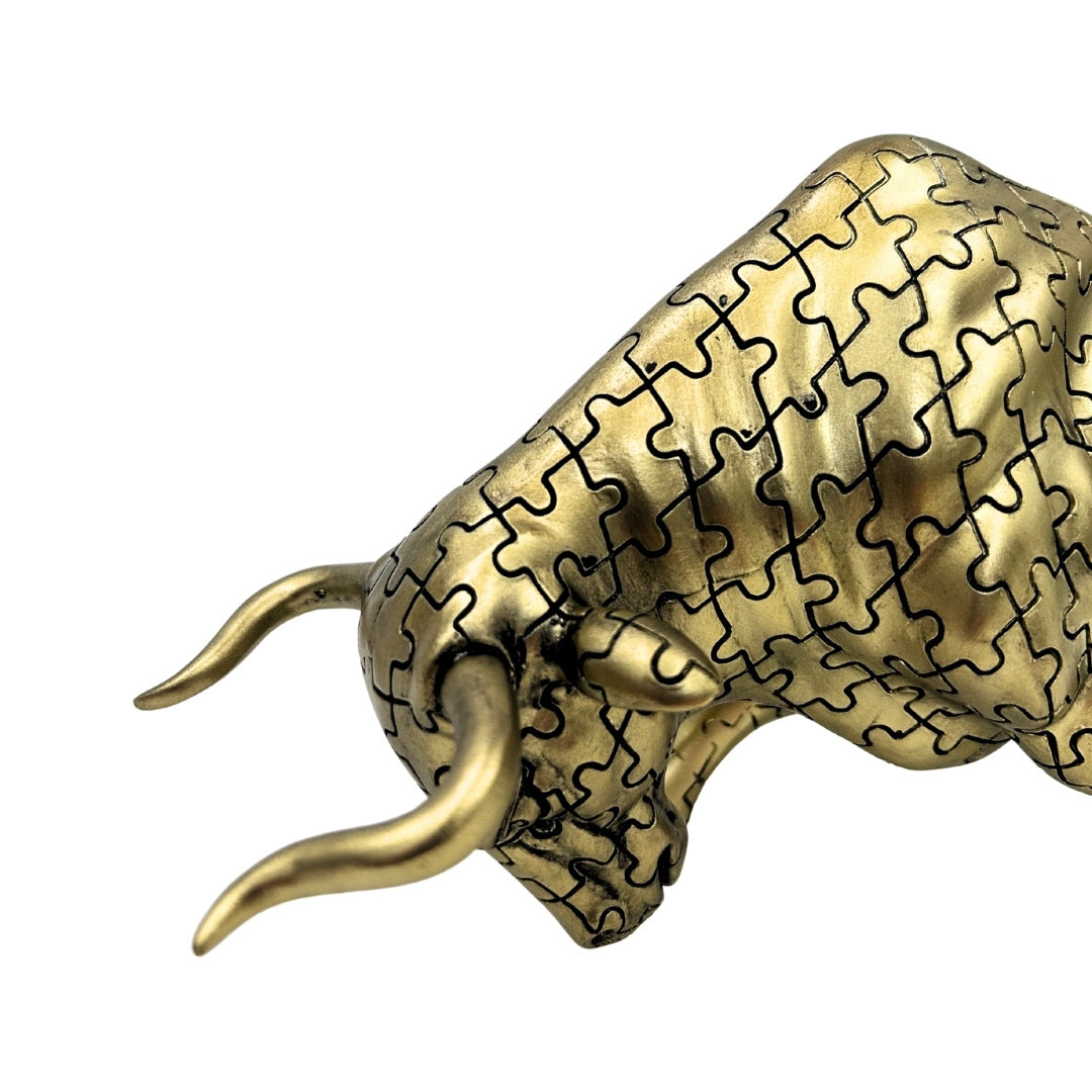 Bull - Gold Decorative Figurine - Symbol of Strength and Wealth - 43111Y1