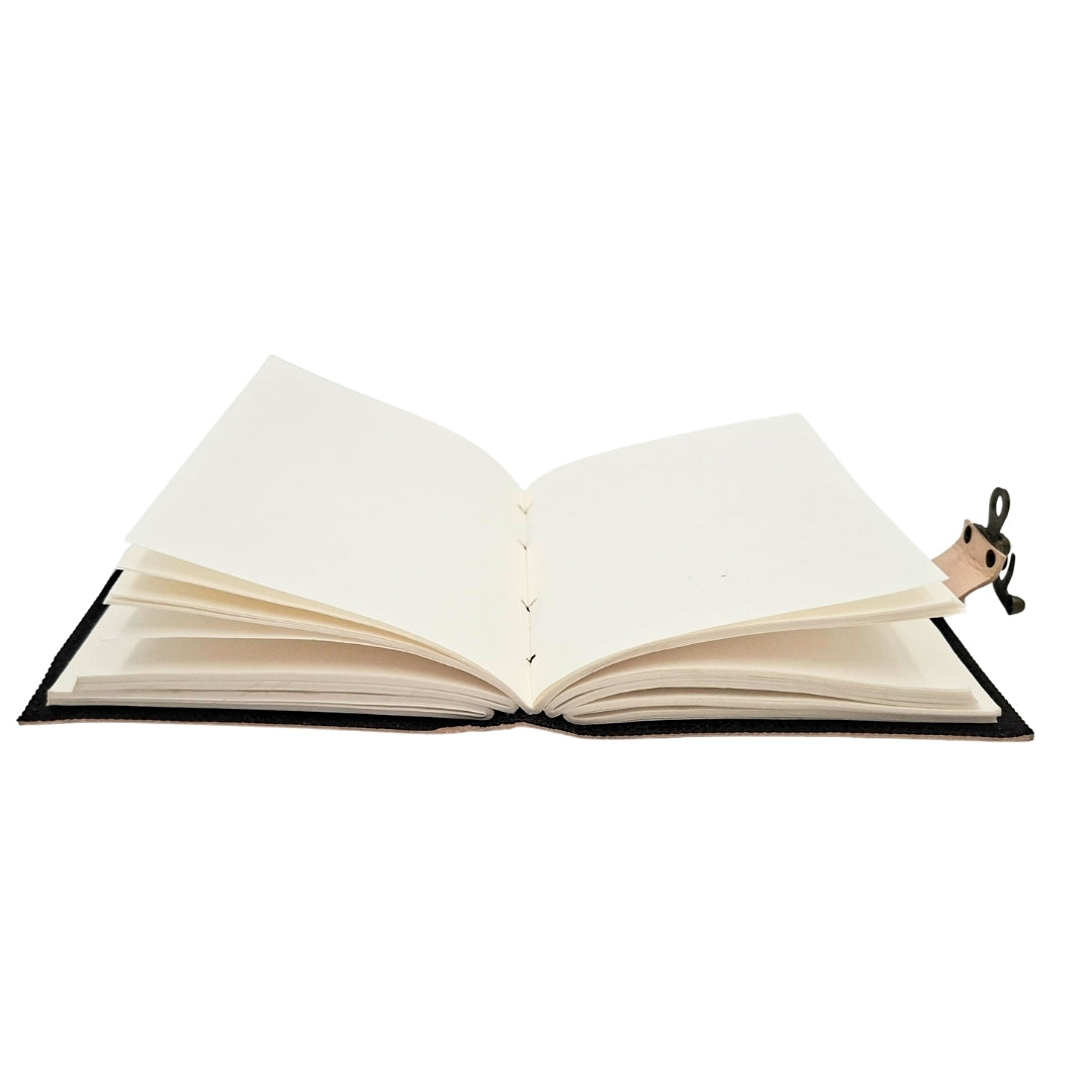 Retro Leather Notebook with Stone - Buffalo Leather - AH16