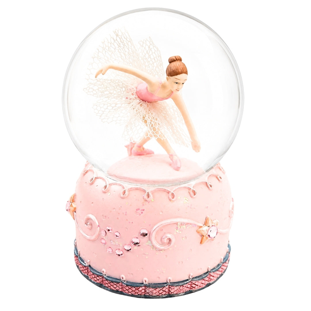 Music Box with Dancing Ballerina in a Glass Globe 12cm - MG-19016