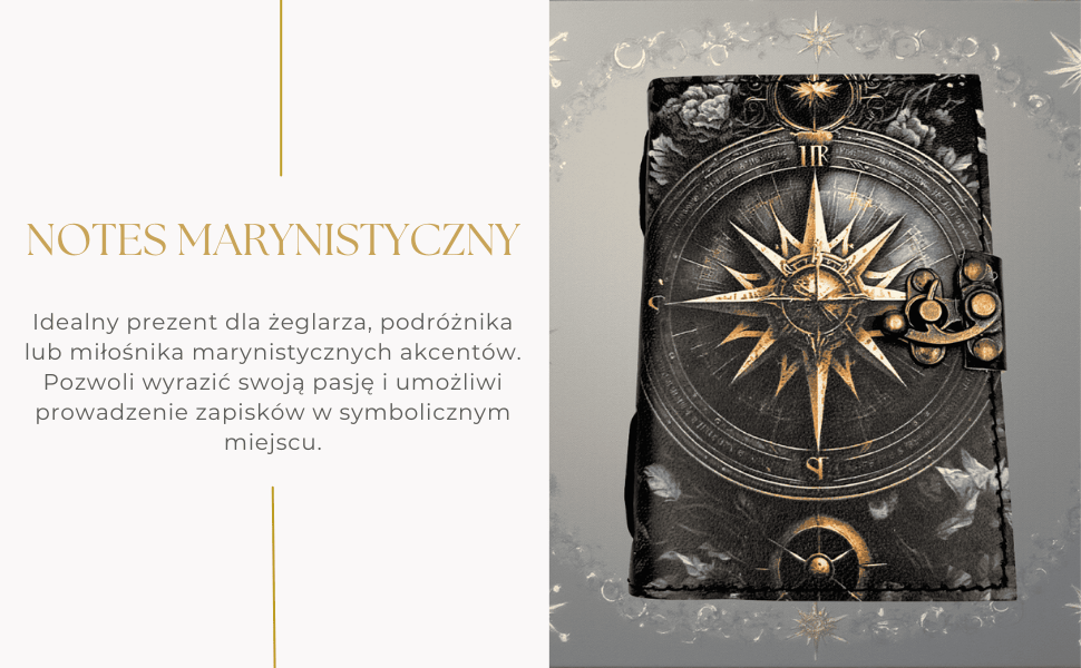 Leather Notebook Retro Diary Compass Rose 200 pages - AH12