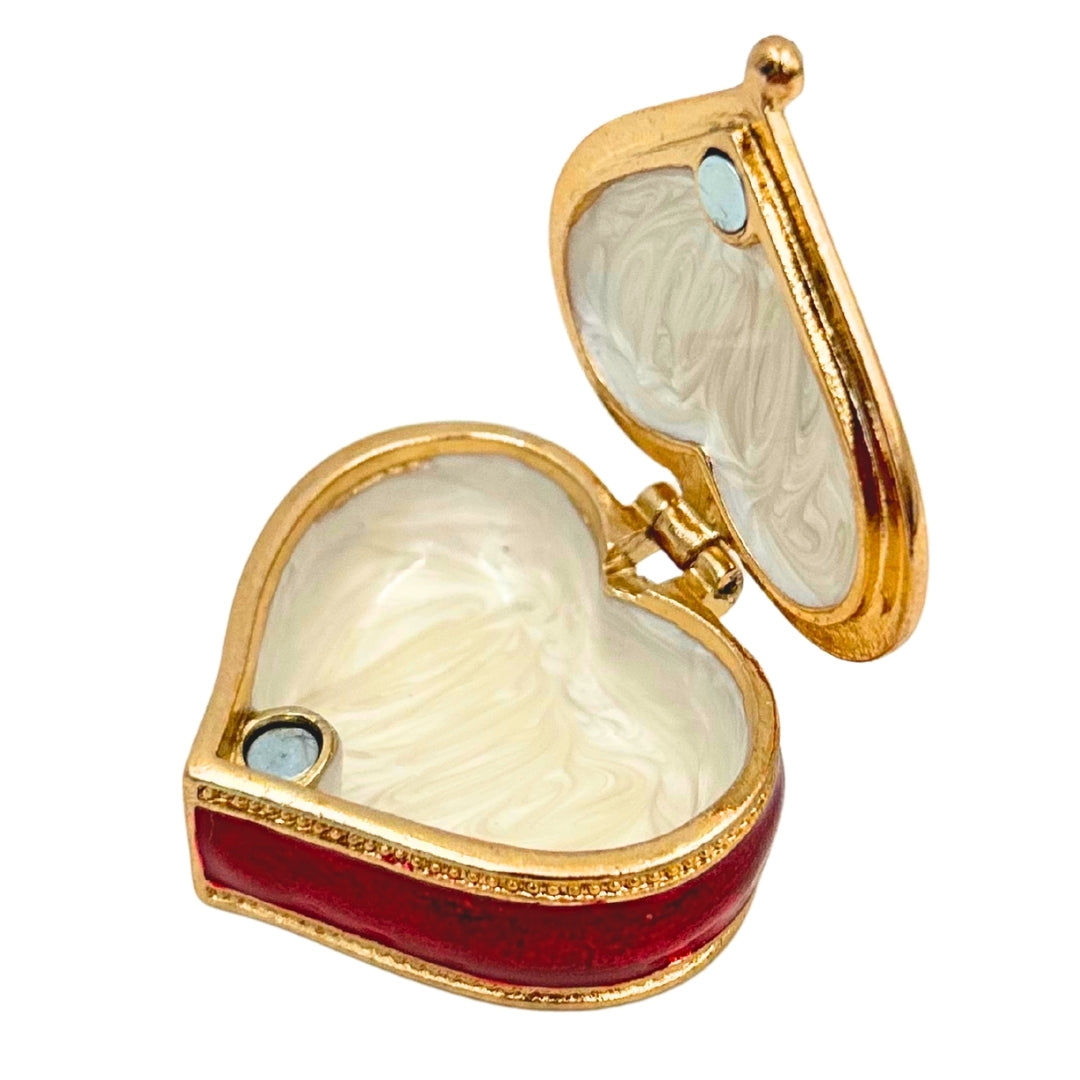 Exclusive Jewelry Trinket Box - Heart with Crystals - B0767-06RD