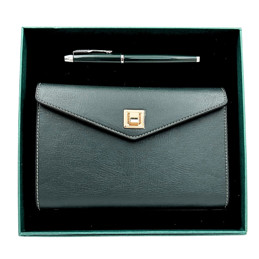 Elegant Gift Set - Leather Notebook with Pen in Gift Box – Premium – EE8