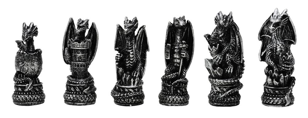 Fantasy Dragon Chess Set – glass chessboard 42x42 cm – MC-6069