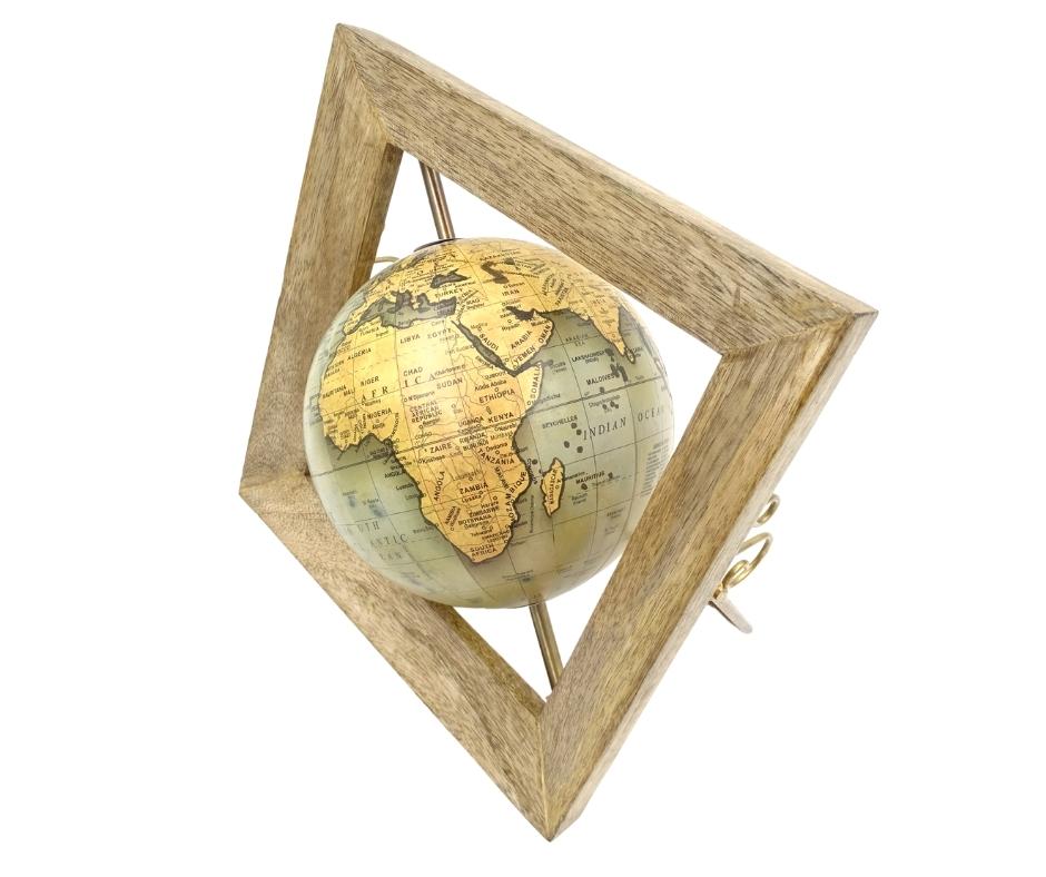 Decorative Globe in a Wooden Frame GLB-40