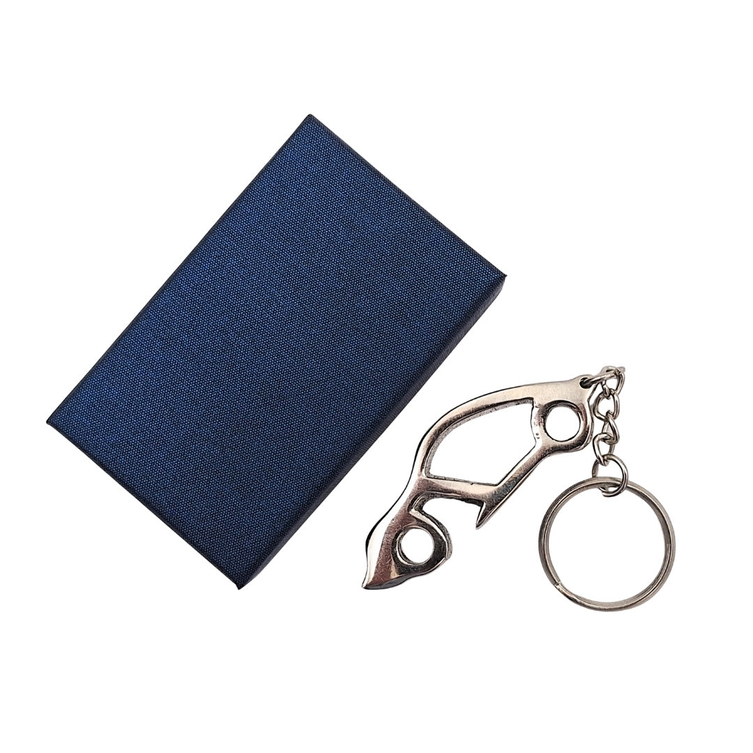 Metal Car Keychain Bottle Opener in an Elegant Box – Gadget for a Motoring Fan – MT204A