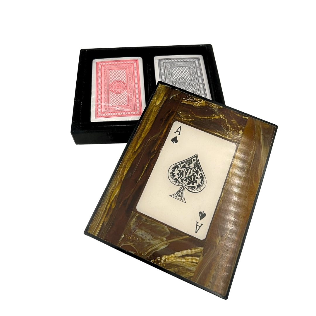 Two Decks of Cards in a Resin Box – 51668