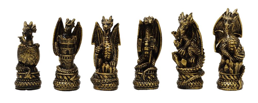Fantasy Dragon Chess Set – glass chessboard 42x42 cm – MC-6069