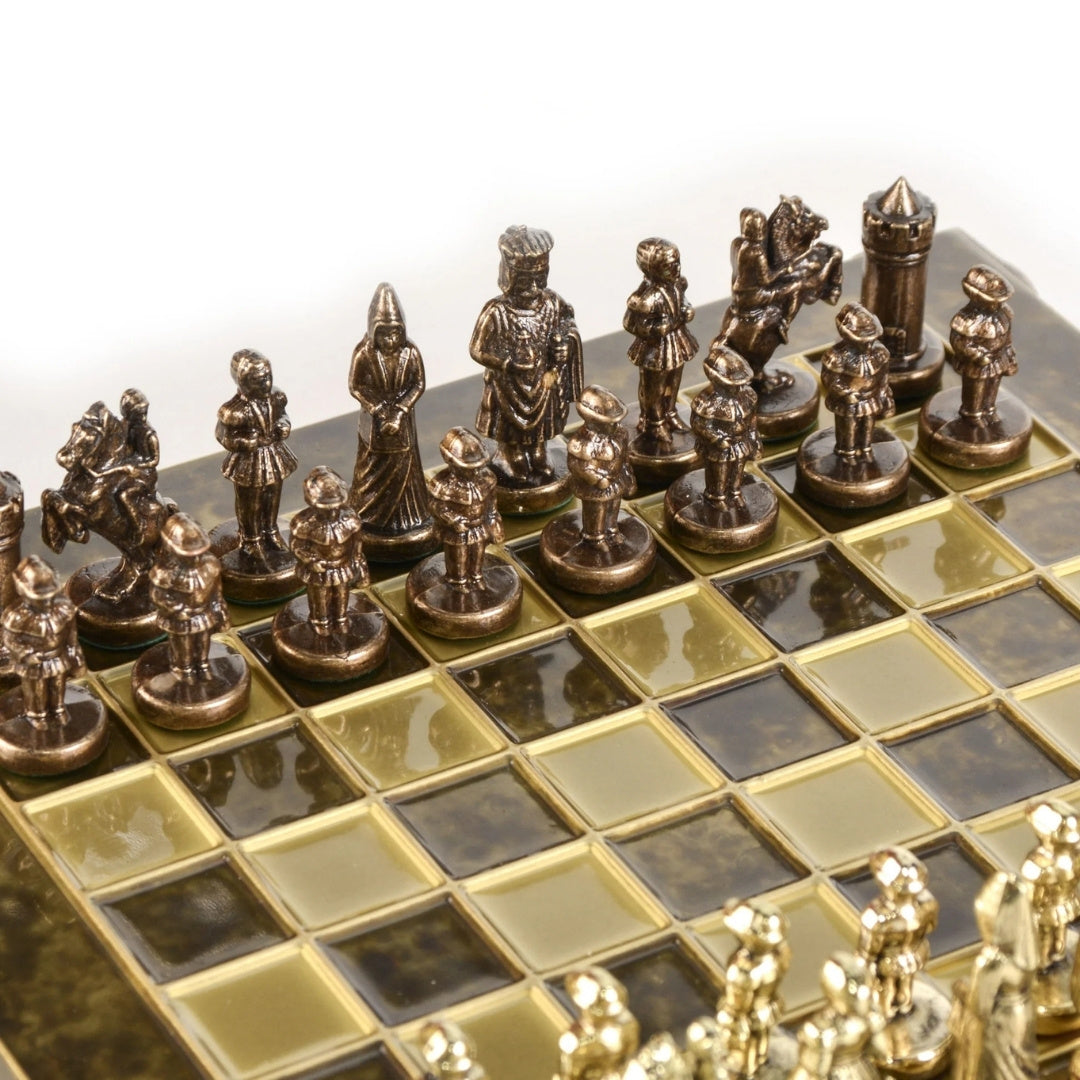 Exclusive Byzantine Metal Chess Set 20x20 cm - S1CBRO