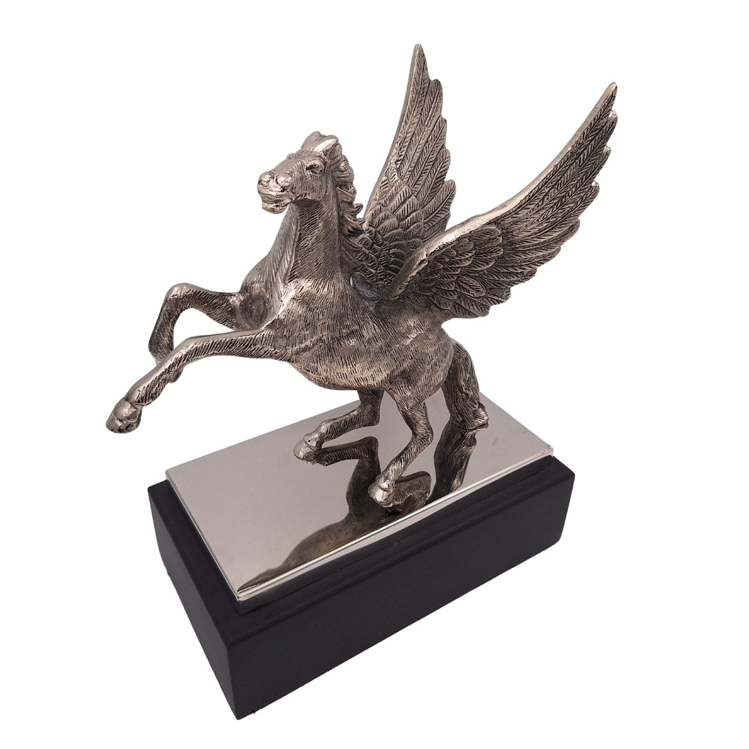 Pegasus - Decorative Aluminum Figurine on a Steel and Wooden Base - NI9935