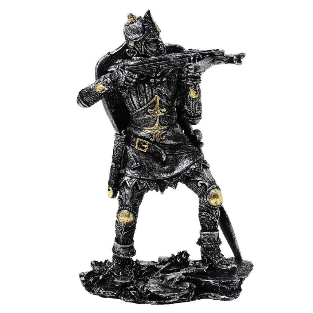 Medieval Knight Figurine with Crossbow 20cm Crossbowman - Retro Gift - MC-23151