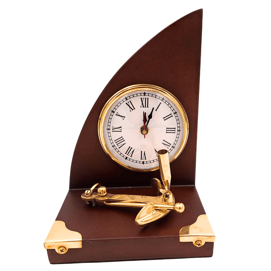 Nautical Desk Set: Clock and Pen Holder - Yacht – TC025