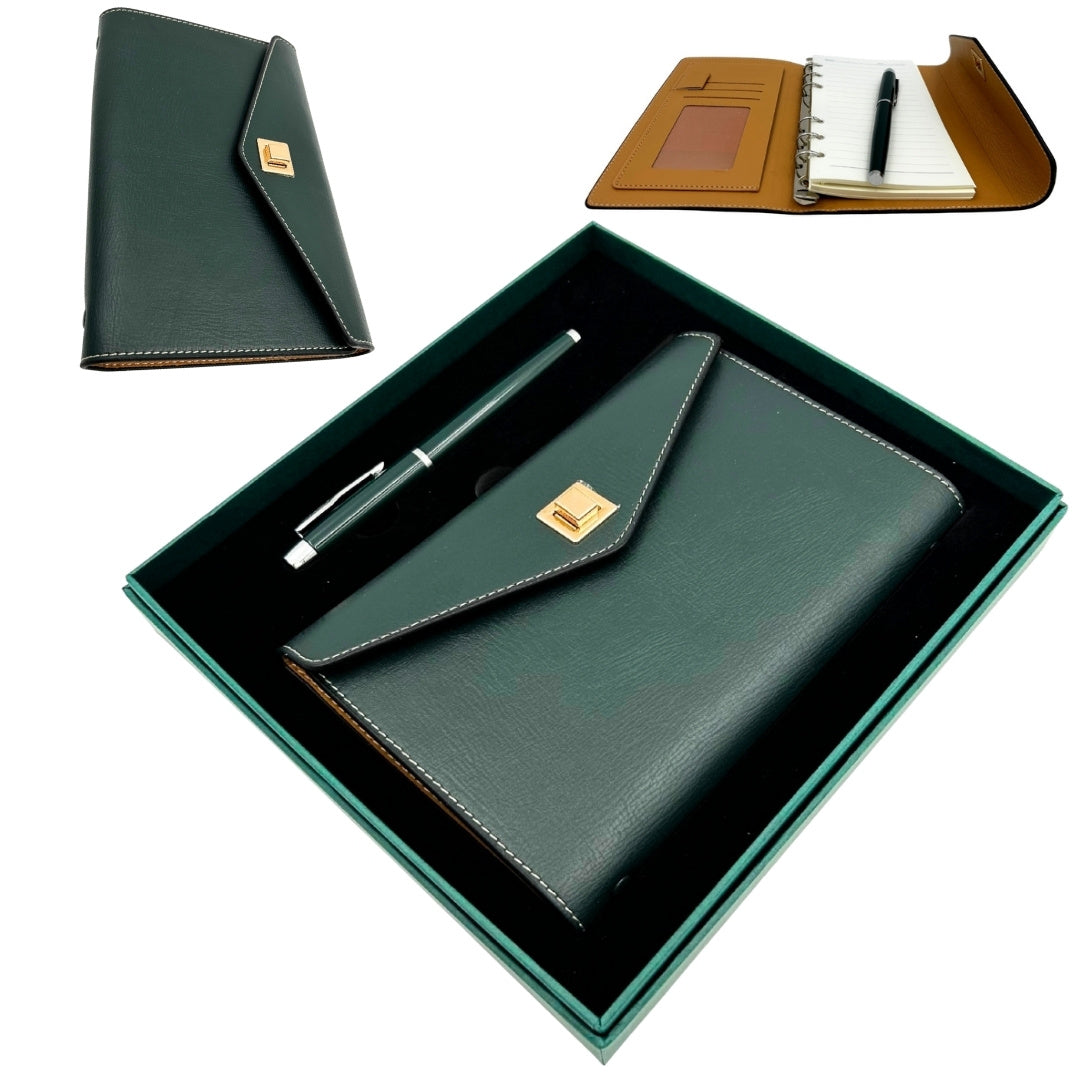 Elegant Gift Set - Leather Notebook with Pen in Gift Box – Premium – EE8