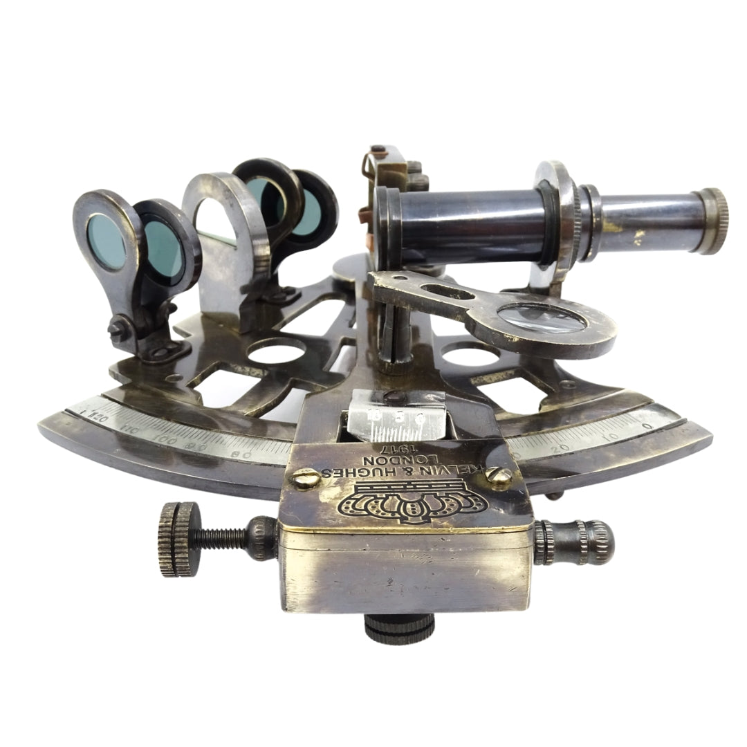 Brass Sextant in a Leather Box - NC1514B