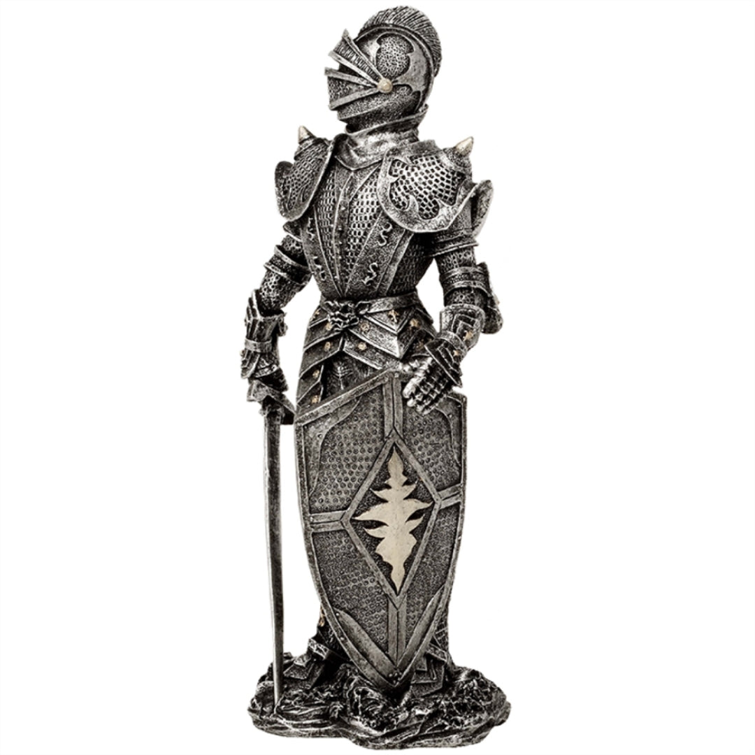 Decorative Figurine: Knight in Silver Armor Height 30 cm - MC-23053