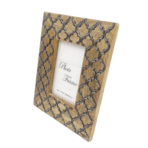 Wooden Photo Frame - Moroccan Clover - A-1133 - Photo size 15 x 10 cm