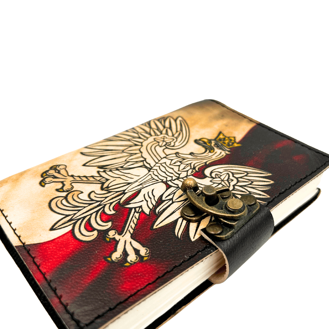 Leather Notebook Polish Eagle Patriotic Diary - 200 pages - AH13